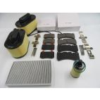 Maserati Ghibli Quattroporte 14-21 front rear brake pads + air cabin oil filter #524