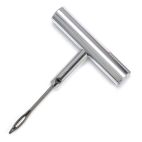 Split Eye Needle with T-Handle End Slot, Chrome