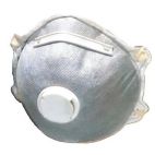 SAS 8712-50 Valved Active Carbon Particulate Respirator, N95 Filter, Polypropylene Fabric, White