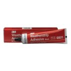 3M 08011 Weatherstrip Adhesive, 5 fl-oz Tube, Paste, Black, 1 to 5 min Application, 24 hr Curing