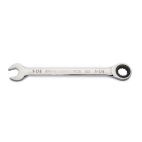 GEARWRENCH 90-Tooth 12 Point Ratcheting Combination Wrench SAE 1-1/8 in Polished Chrome