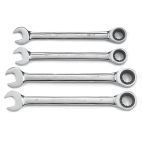 Gearwrench 4 Pc. 12 Point Large Ratcheting Combination SAE Wrench Set