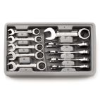 Gearwrench 10 Pc. 12 Point Stubby Ratcheting Combination Metric Wrench Set