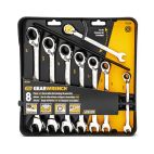 GEARWRENCH 8 Pc. 72-Tooth 12 Point Reversible Ratcheting Combination SAE Wrench Set