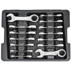 GEARWRENCH 14 Pc. 72-Tooth 12 Point Stubby Ratcheting SAE/Metric Combination Wrench Set