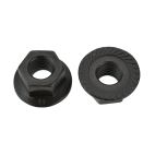 BAS02782 - Black Serrated Flange Nut - M8-1.25mm - 13mm Hex - 19mm Head (5805PK)