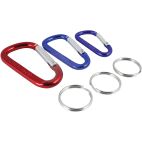 Carabiner, D Ring Clip Hook Keychain, 3 Pack
