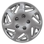 Wheel Covers Trophy - Silver w/ Chrome Nuts ABS Plastic