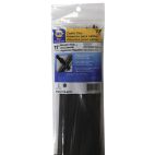 Cable Tie Strap - Black - Weather Stabilized - Self-Locking - 11 Inch - Pack of 100