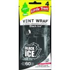 Little Trees Vent Wrap Air Fresheners - Black Ice - 4 Pack