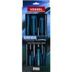 Vessel MEGADORA Screwdriver Set, Japanese Industrial Standard (JIS), 6 pc