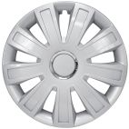 Wheel Covers 16" 4-PC Silver ABS Inova Paint w/ Chrome Ring ABS Plastic
