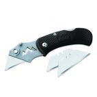 Black Folding Utility Knife with 3-Blades