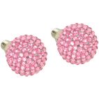 Tag & License Plate Bolts / Fasteners Pink Disco Ball Metal / Plastic