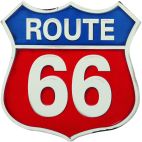 ROUTE 66 METAL SIGN