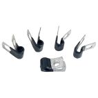 NAPA 5/16 in Diameter 1/2 in Wide Rubber Dipped Insulated Metal Clamp - Pack of 5