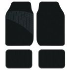 GearUp Four Piece Universal Vehicle Floor Mat, Carpet, Black
