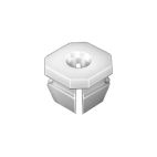 Grommet - Nut & Screw Nylon Grommet Nut