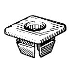 Grommet - Nut & Screw License Plate Nut