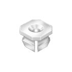 Grommet - Nut & Screw Nylon Nut