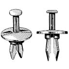 Plastic Trim Panel Clip / Fastener Round Button