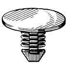 Plastic Trim Panel Clip / Fastener Round Button