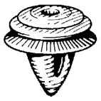 Plastic Trim Panel Clip / Fastener Round Button