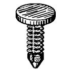 Plastic Trim Panel Clip / Fastener Round Button