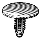 Plastic Trim Panel Clip / Fastener Round Button