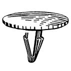 Plastic Trim Panel Clip / Fastener Round Button