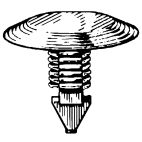 Plastic Trim Panel Clip / Fastener Round Button