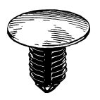 Plastic Trim Panel Clip / Fastener Round Button