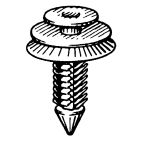 Plastic Trim Panel Clip / Fastener Round Button