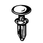 Plastic Trim Panel Clip / Fastener Round Button