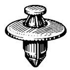 Plastic Trim Panel Clip / Fastener Round Button