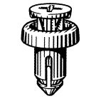 Plastic Trim Panel Clip / Fastener Round Button