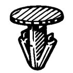 Plastic Trim Panel Clip / Fastener Round Button