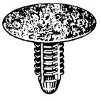Plastic Trim Panel Clip / Fastener Round Button