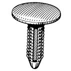 Plastic Trim Panel Clip / Fastener Round Button