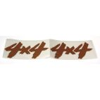 TRIMBRITE Gold Metallic 3 in x 7 in Peel-n-Stick 2 Piece Graphic Decal Kit - 4 x 4