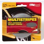 TRIMBRITE Self-Adhesive Pinstripe - 3/16 in x 36 ft Roll, Silver