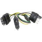 Trailer Wire Connector Adapter, 4-Wire Flat Splitter, 12 in.