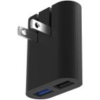 USB Charger, Black, AC Pro 2 Port 3.4 Amp Wall