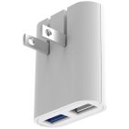 USB Charger, White, AC Pro 2 Port 3.4 AMP Wall