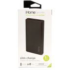 USB Battery Charger, Black, Slim 10000 mAh