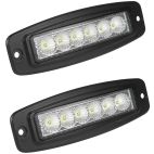 LED Off Road Fog Light - Perfect Additions, Rectangle Flush, Flood Beam