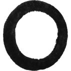Fluffy Black Steering Wheel Cover