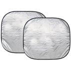 Silver Nylon Loop Solar Shield, Windshield Sun Visor, Sunshade