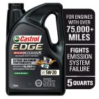 Castrol® EDGE® High Mileage Synthetic 5W20 Motor Oil 5 Qt