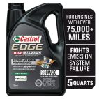 Castrol® EDGE® High Mileage Full Synthetic 0W20 Motor Oil 5 Qt